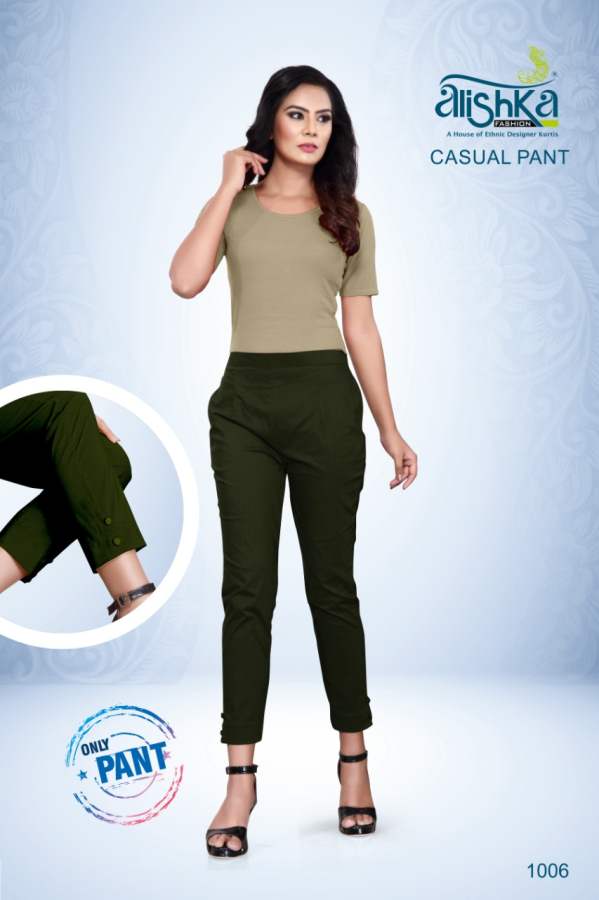 Alishka Casual Pant Spandex Stretchable Designer Pant Collection